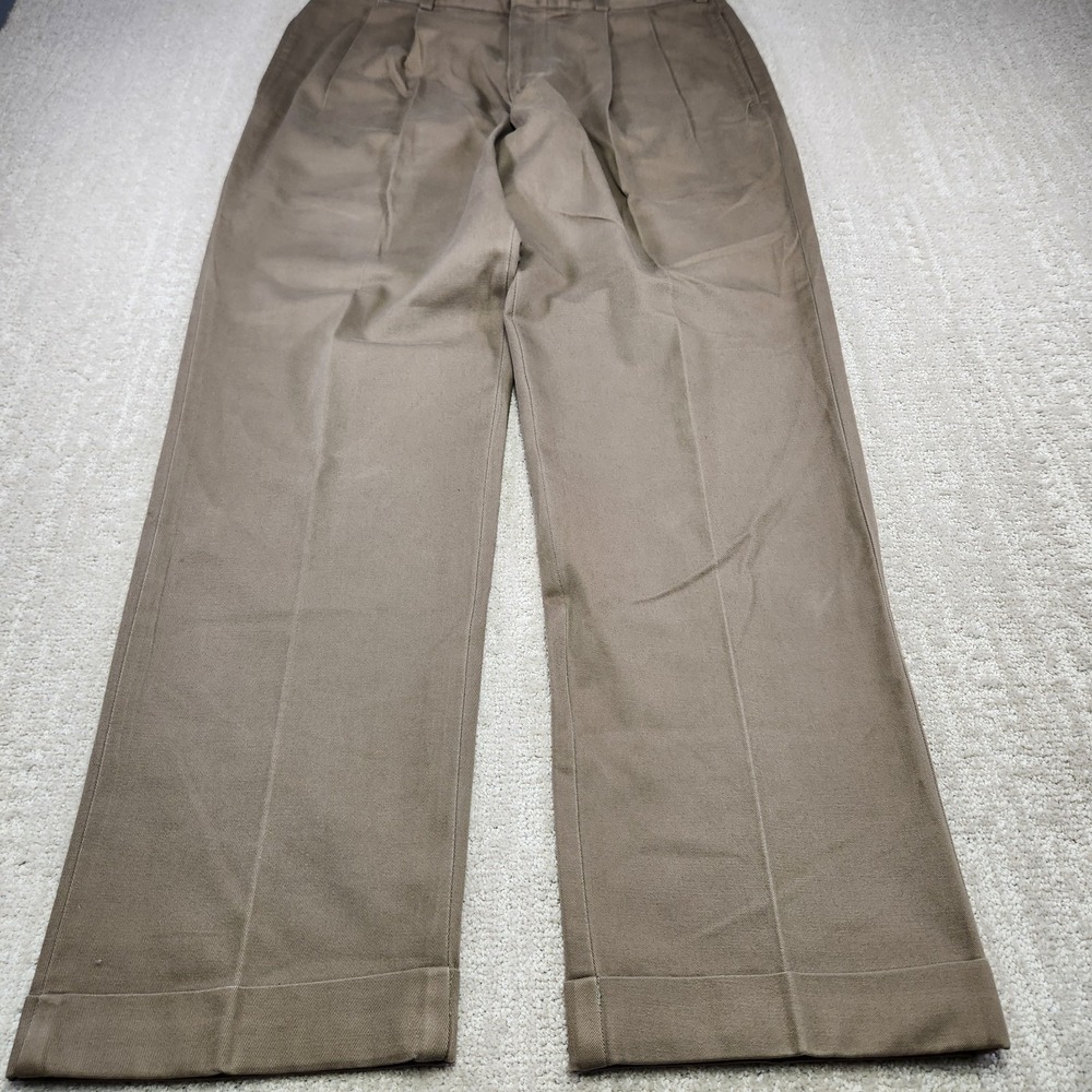 Vintage Bills Khakis Pants Men 34x32 *READ Pleated High Rise Trouser Heavy Twill